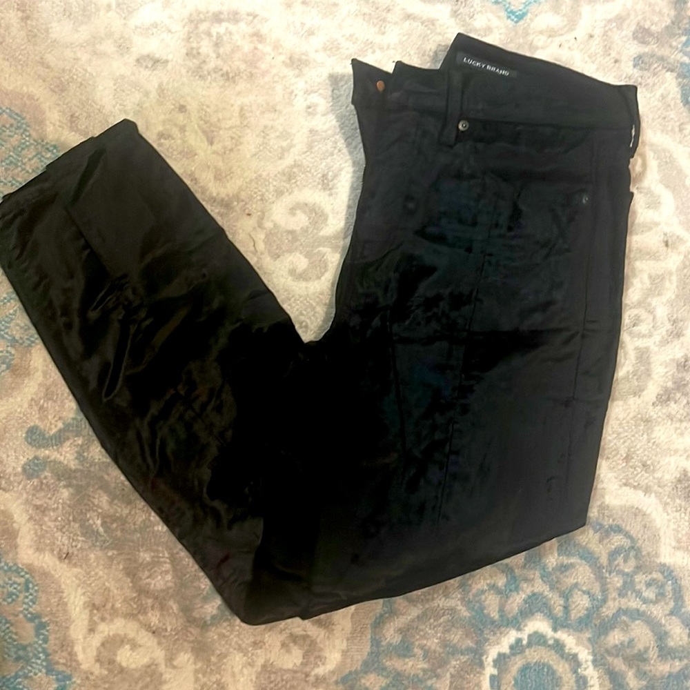 Black velvet Lucky jeans size 6